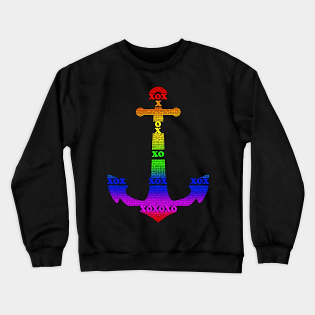 Anchored Love Crewneck Sweatshirt by Not Meow Designs 